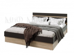 Кровать 1600 с ПМ Ким Графит софт, сонома