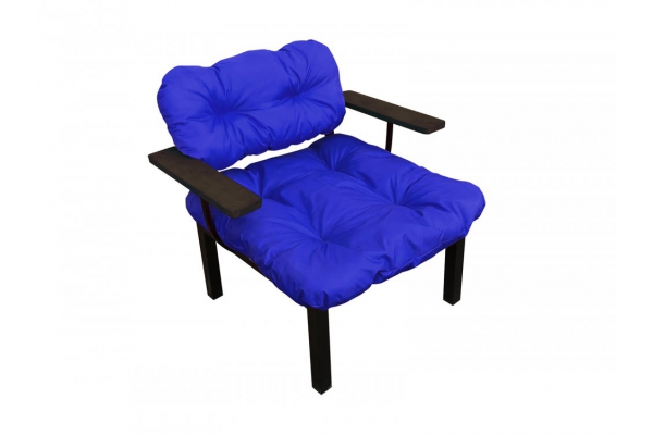 Кресло Дачное синяя подушка