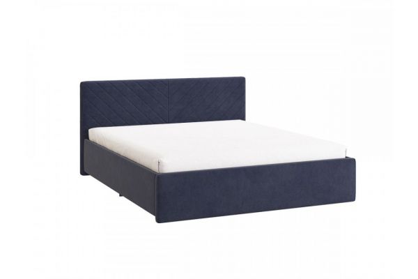 Кровать мягкая 1600 Сандра 2 велюр синий