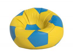 Кресло-мешок Мяч средний желто-голубой