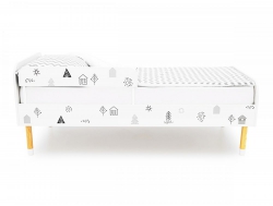 Кровать Stumpa Классика с бортиком рисунок Домики