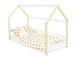 Детская кровать-домик Монтессори Svogen бежево-белый