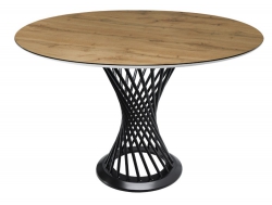 Стол Лотос 1200 мм Дуб вотан/опоры черный