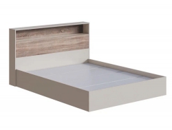 Кровать Люмьер 1400 с основанием ЛДСП Кашемир/Дуб Сонома