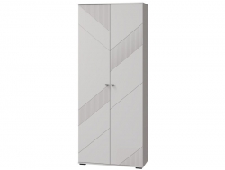 Шкаф 2 дверный для платья и белья (с выдвижной штангой) Кашемир