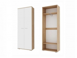 Шкаф Италия ШК-800 двухдверный дуб сонома/белый глянец