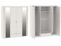 Шкаф 4-дверный NEW Сиде Белый