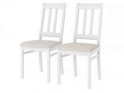 Стул из массива Батист Белый античный-бежевый - 2шт