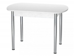 Стол Европейский ХРОМ/ЛДСП Белый лофт