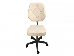 Стул мастера Грэй на черном пластмассовом каркасе бежевый