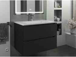 Тумба с раковиной Uperwood Tanos-Next черная матовая 70 см